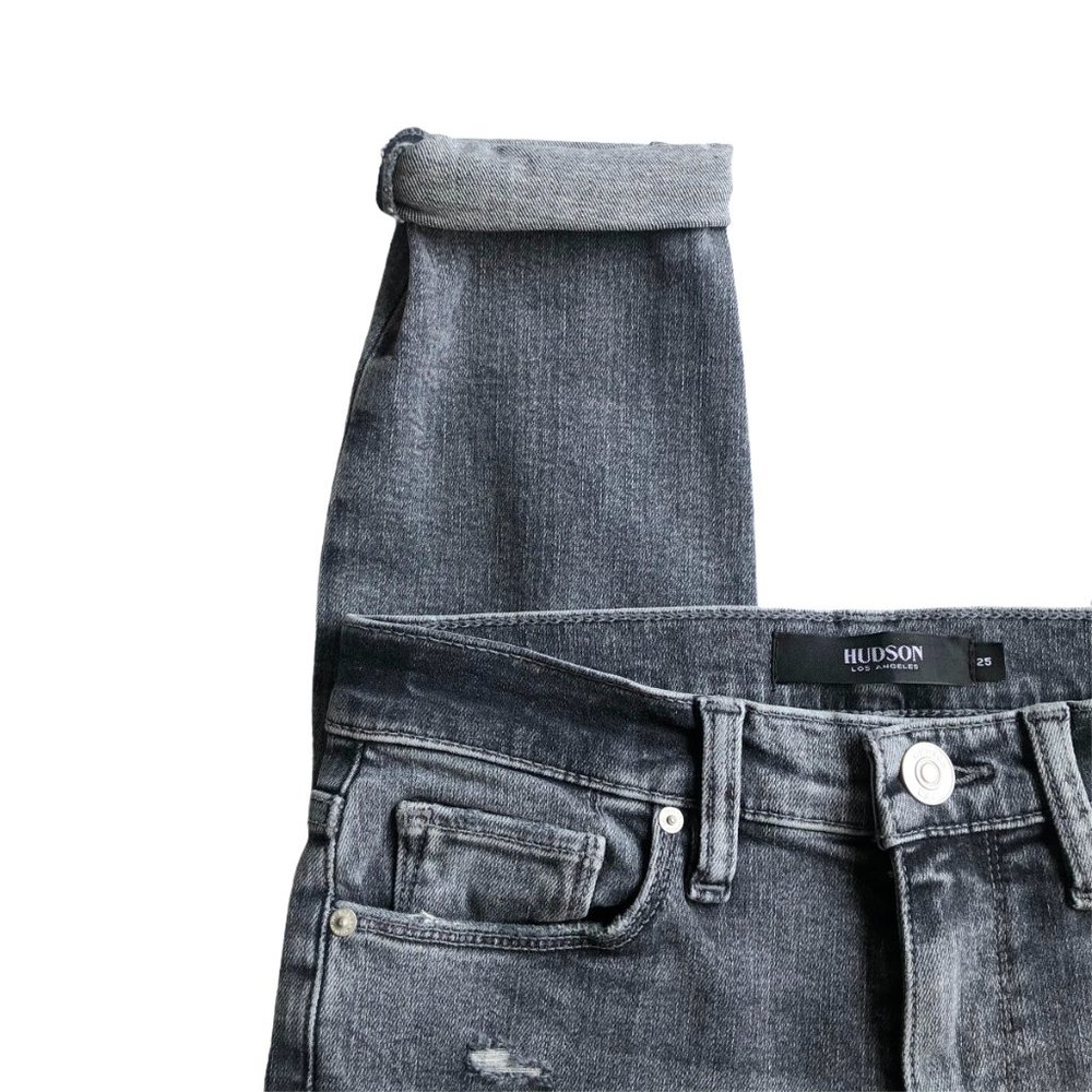 Hudson Barbara High Waist Super Skinny Crop Jeans - Picture 2 of 7